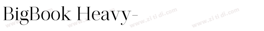 BigBook Heavy字体转换